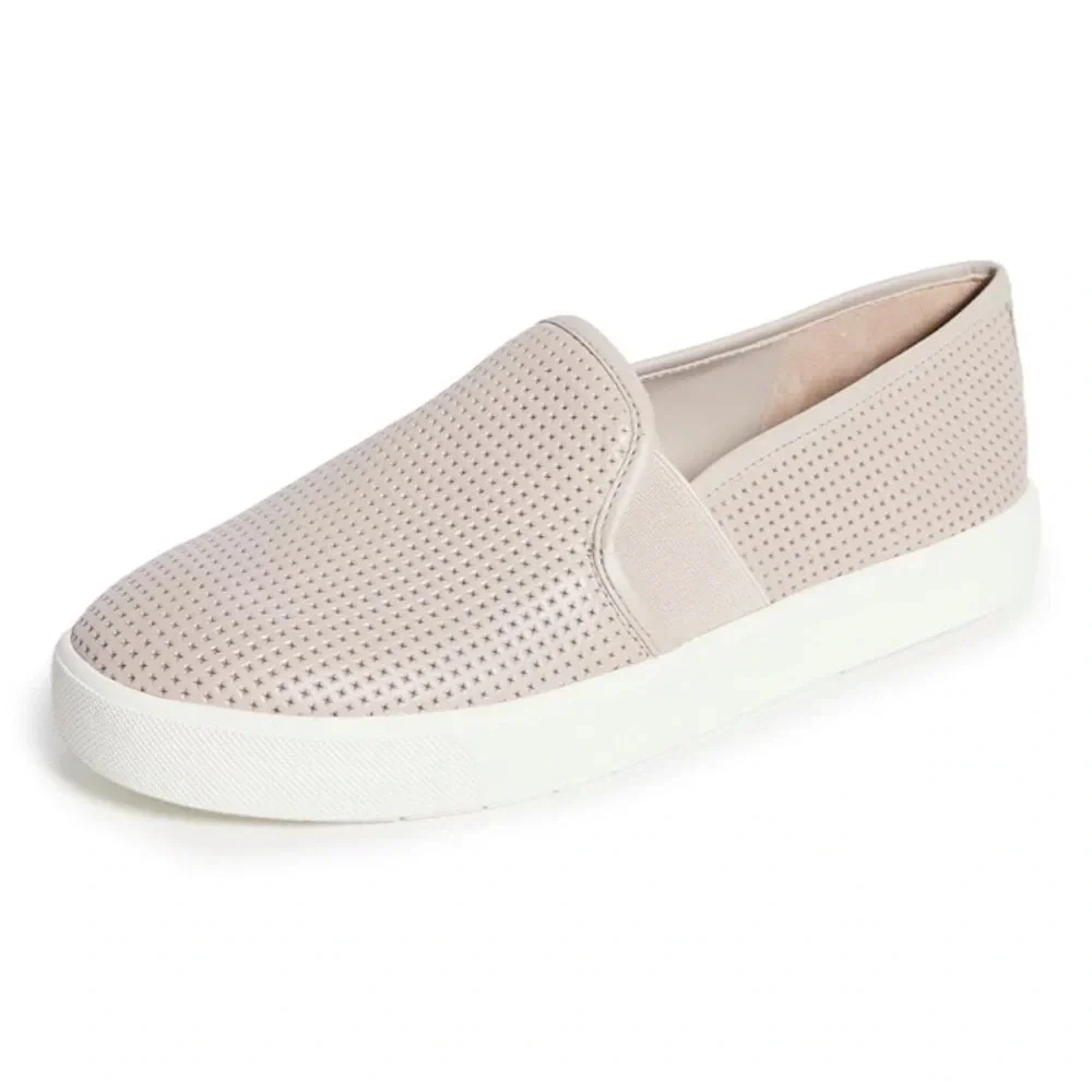 VINCE Blair Slip-On Sneakers Perforated Calf Skin Leather 10 Casual Loafers - Picture 11 of 11